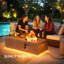 48" Propane Gas Fire Pit Table 50,000 Btu With Golden Light And Tank Storage Table