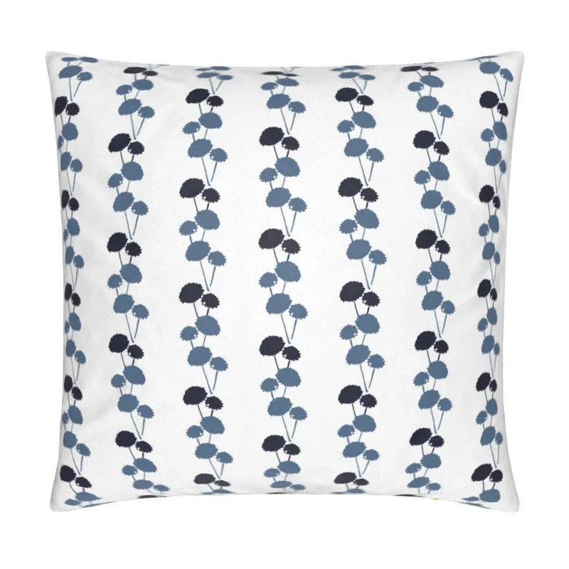 Dahlia Vine Luxury Throw Pillow, Navy, Square 22"