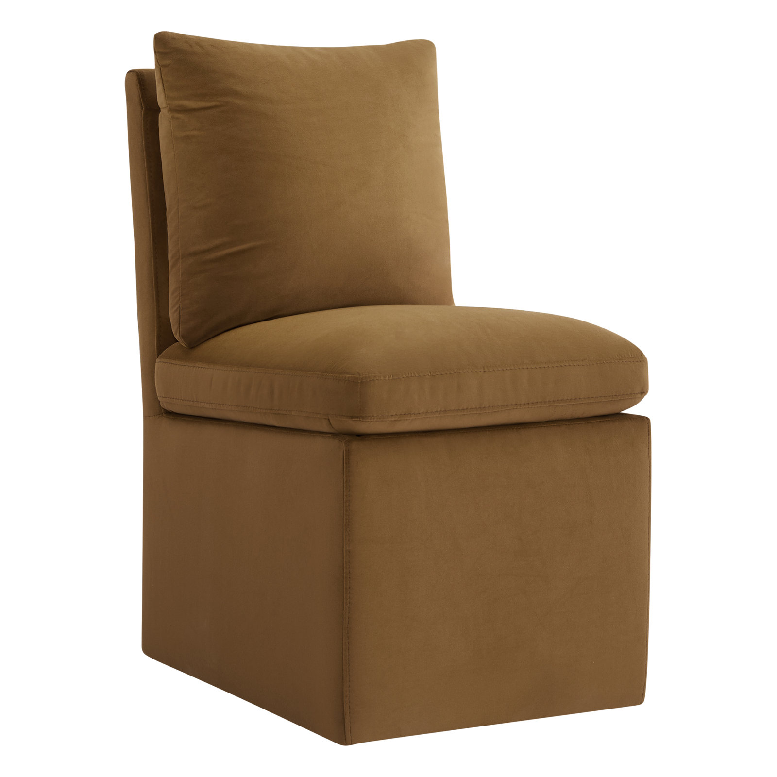 Alayaa Linen Dining Chair, Soren Ochre Velvet