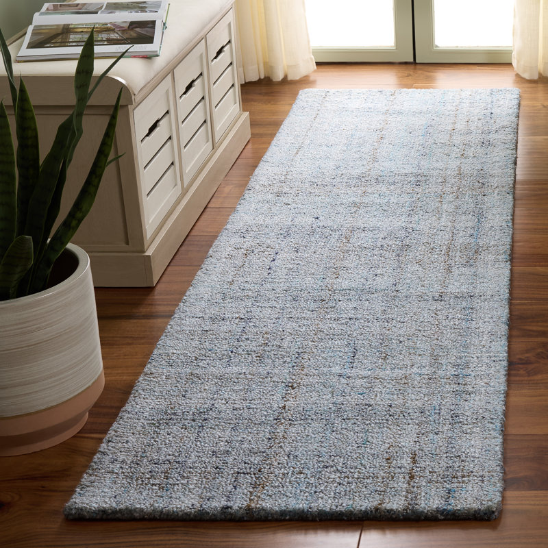 Tapis d'intérieur abstrait touffeté à la main Performance, Tapis de couloir 2 pi 3 po x 8 pi