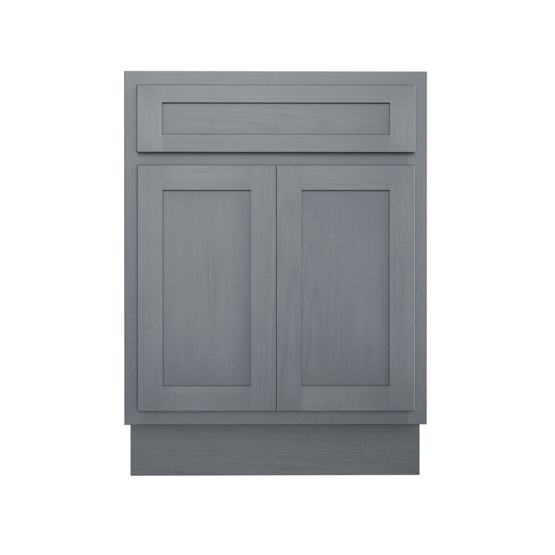 Hibbitts 24'' Single Bathroom Vanity Base Only, Silver