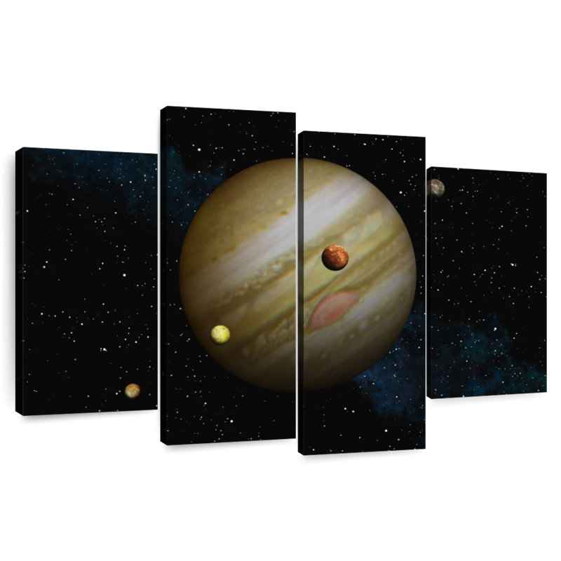 Oberle Jupiter And Its Moons, 22" H x 36" W