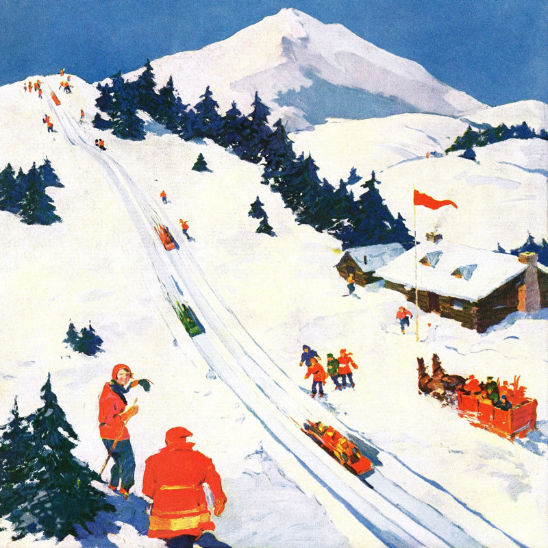 Winter Sports by Marmont Hill - Wrapped Canvas Painting, 81cm H x 81cm W