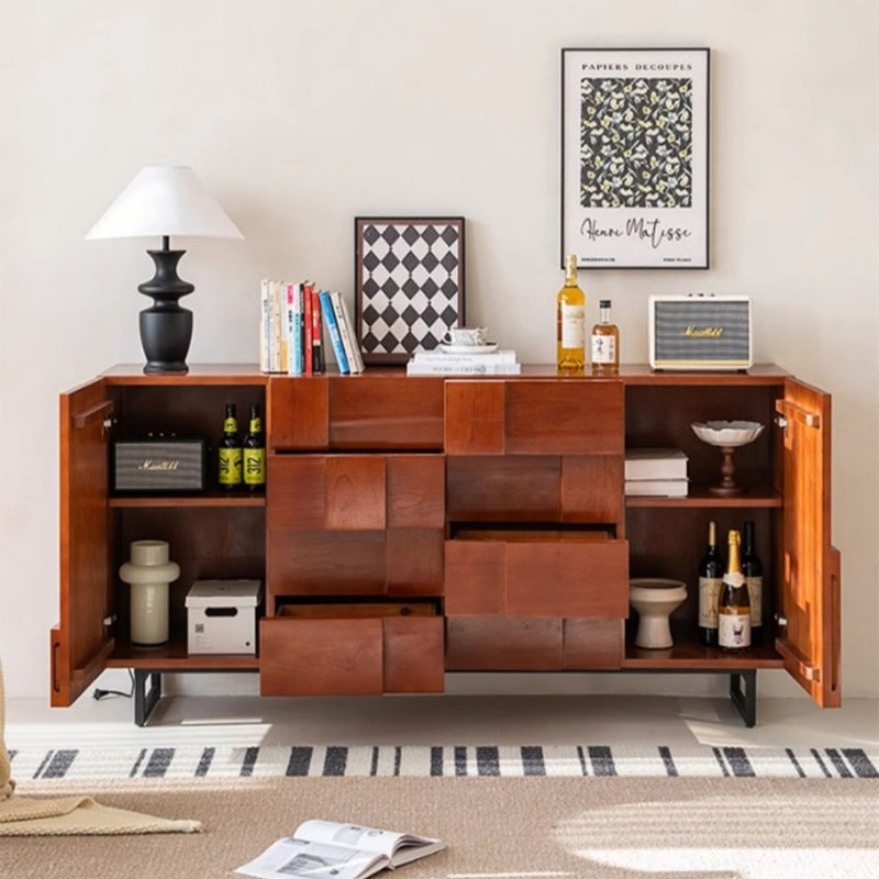 Retro Kitchen Sideboard, 35.83" H x 62.99" W x 15.75" D