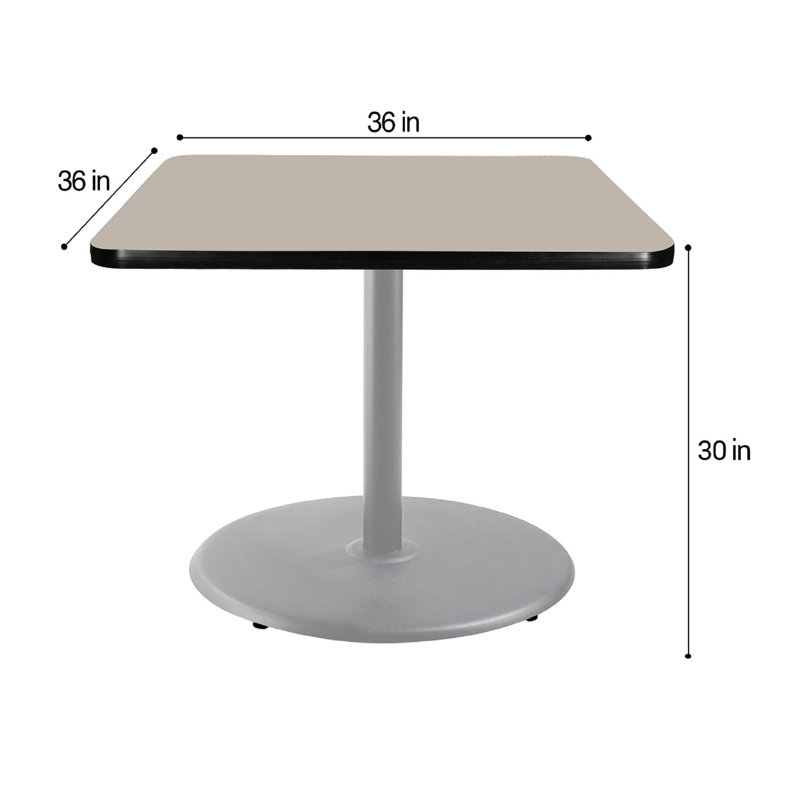 Table basse Bennet, H 30 po x L 36 po x l 36 po, Gris, Gris