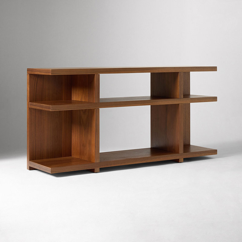 Console moderne et simple, H 25,6 po x l 52 po x P 13,4 po, Brun