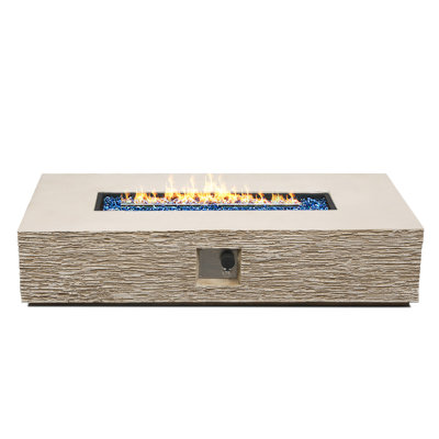 50000 Maximum BTUs Concrete Round Liquid propane Fire pit table