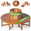 Solid Wood Eucalyptus Outdoor Bench-93698536