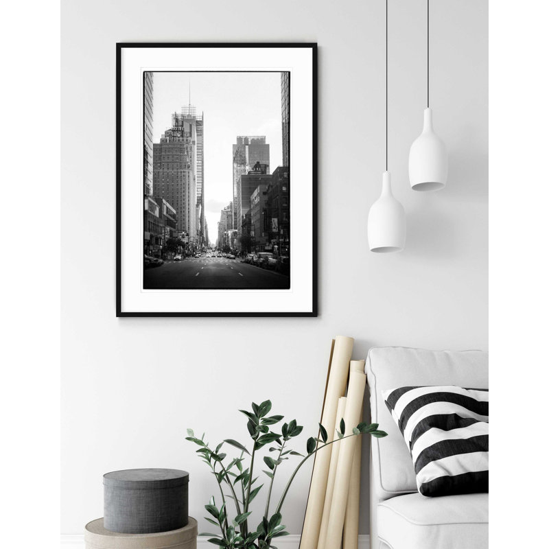 Midtown, New York City - Picture Frame Photograph on Paper , 47" H x 33" W, Black Framed
