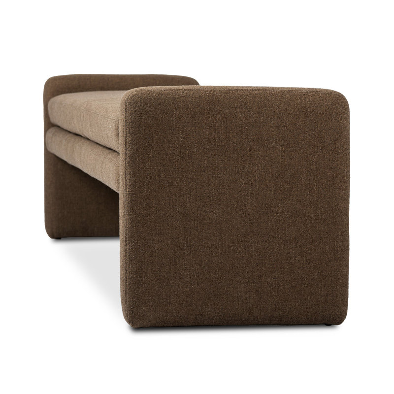 Serena Accent Bench, Brown, 19" H x 70" W x 18" D