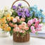 5 paquet de fleurs de pivoines artificielles, fleurs de soie, bouquet d'hortensias, décoration de table pour la maison, bouquet de roses réutilisables pour le mariage de la fête des Mères-2011114382