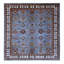 Tapis carré gris en laine noué à la main Super Kazak 9 pi 10 po x 10 pi 0 po