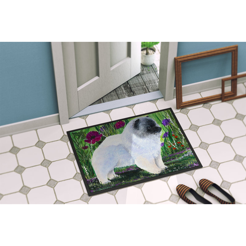 Paillasson d’intérieur antidérapant Stewardson Keeshond, Rectangle 1 pi 6 po x 2 pi 3 po