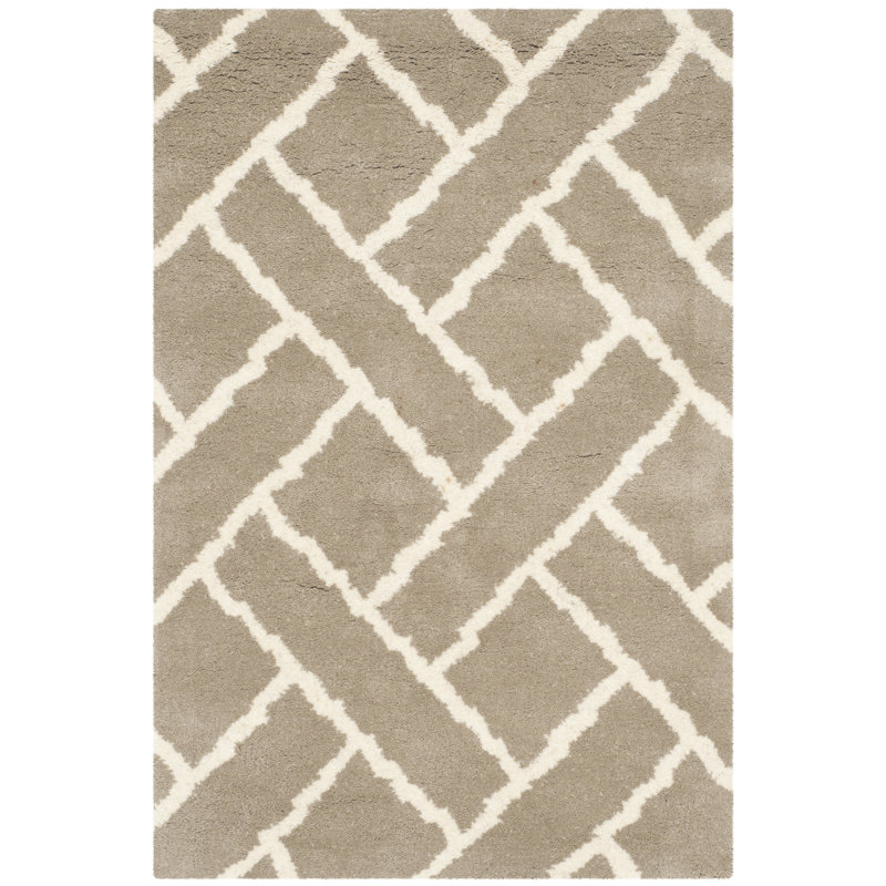 Teresita Hand Tufted Wool Geometric Rug, Rectangle 2' x 3'