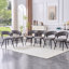 Ensemble de 2 chaises de salle à manger en velours gris avec pieds, chaises d'appoint rembourrées modernes-224829050