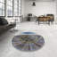 Tapis bleu/brun/gris à motifs-662462430