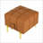 Ottoman Anti-Scratch Leather Storage Bench, Pet-Friendly Entryway | Golden Steel Legs | Orange | Gold | Metal-1651979834