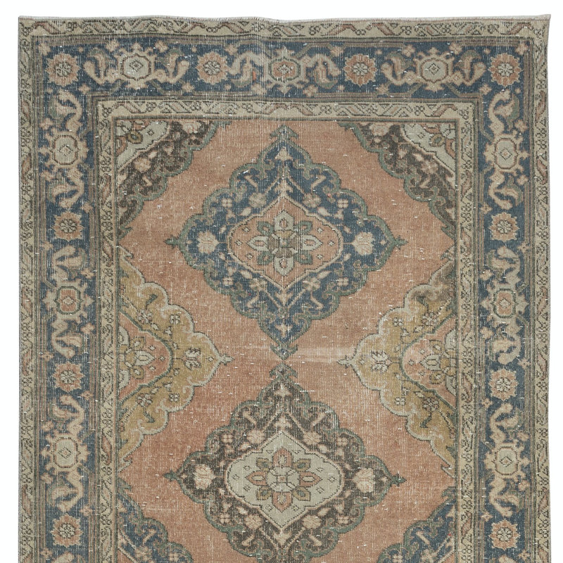 Tapis de couloir noué à la main pour couloir, tapis turc rétro Sille