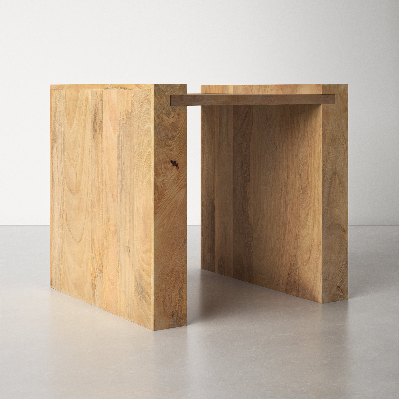 Tabb Solid Wood End Table, Light Brown