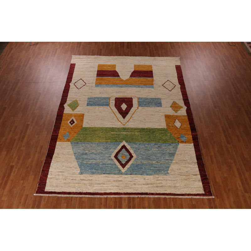 Handmade Moroccan Oriental Large Rug 10x14