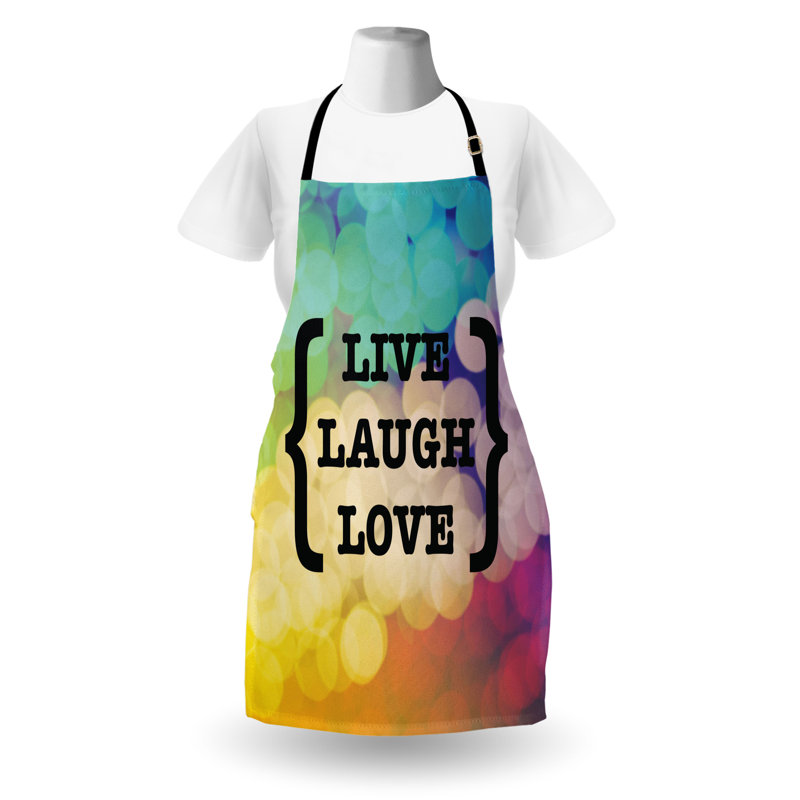 Multicolore, tablier East Urban Home Live Laugh Love, cuisine, jardinage, taille adulte