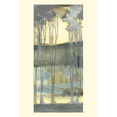 Small Nouveau Landscape II by Jennifer Goldberger - Wrapped Canvas Painting
