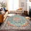 Tapis traditionnel lavable antidérapant à médaillon traditionnel-1782280042
