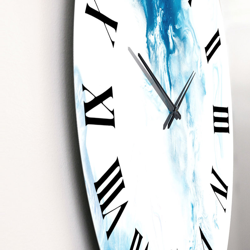 Horloge murale moderne Blue Wave, Petit