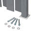 72.83cm H x 294cm W Grey Composite Fence Panels