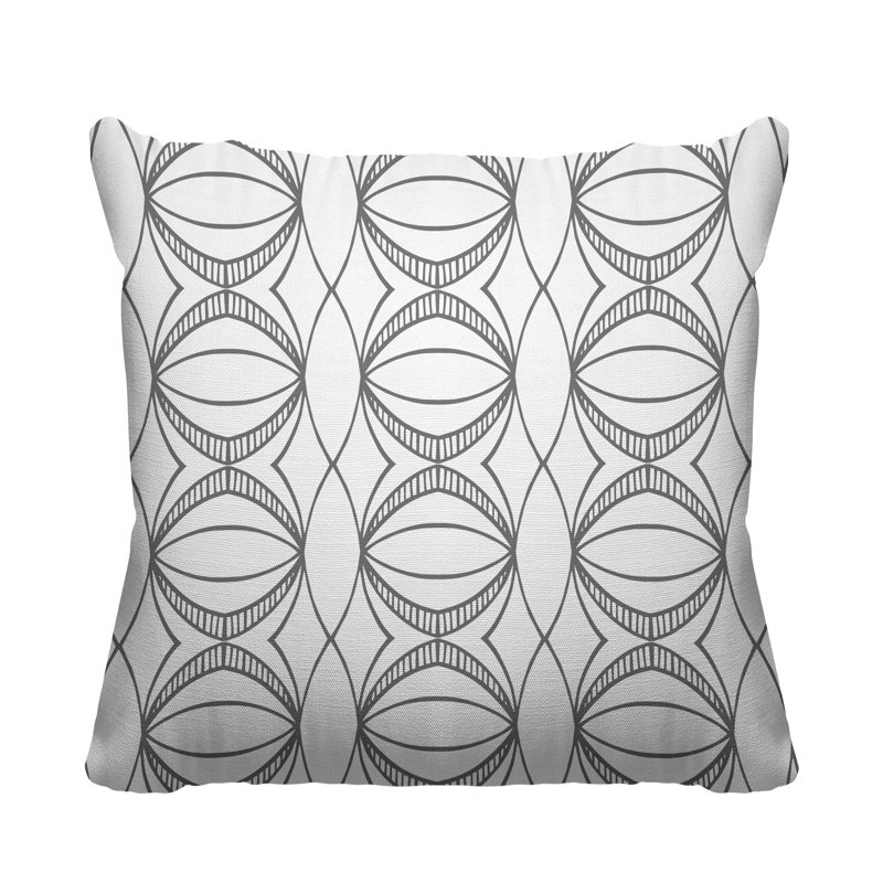 Coussin décoratif intérieur / extérieur Samira, L 15 po x H 15 po, Blanc