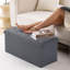 Banc de rangement pliant pour repose-pieds, repose-pieds repose-pieds, banc de bout de lit, commode de rangement, pour salon, chambre à coucher, entrée, gris-1831028645