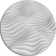 'Fractal Rippled White 3D Waves' Graphic Art Print on Metal