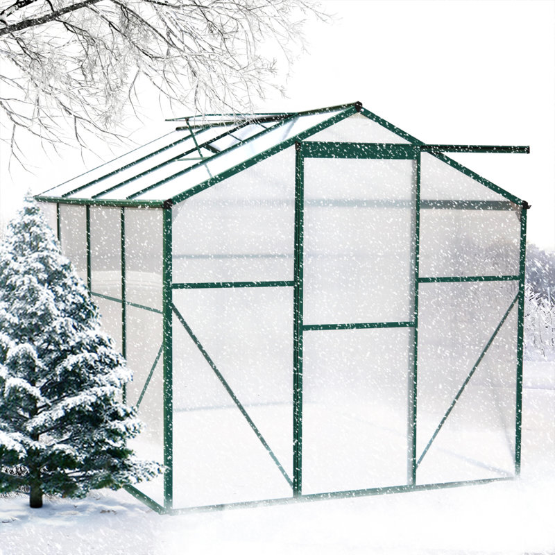 Polycarbonate Greenhouse,6'X 8' Heavy Duty Walk-In Plant Garden Greenhouse For Backyard/Outdoor, Green