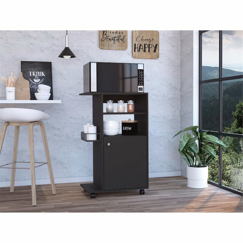 Versatile Kitchen Cart with Ample Storage and Smooth Mobility