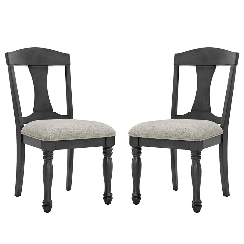 Ensemble de 2 chaises de salle à manger rembourrées à cadre en bois avec chaises rétro de style Mid-Century pour le salon et le restaurant