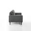 Canapé et chaise rembourrés en tissu 2 pièces Loseff, gris
