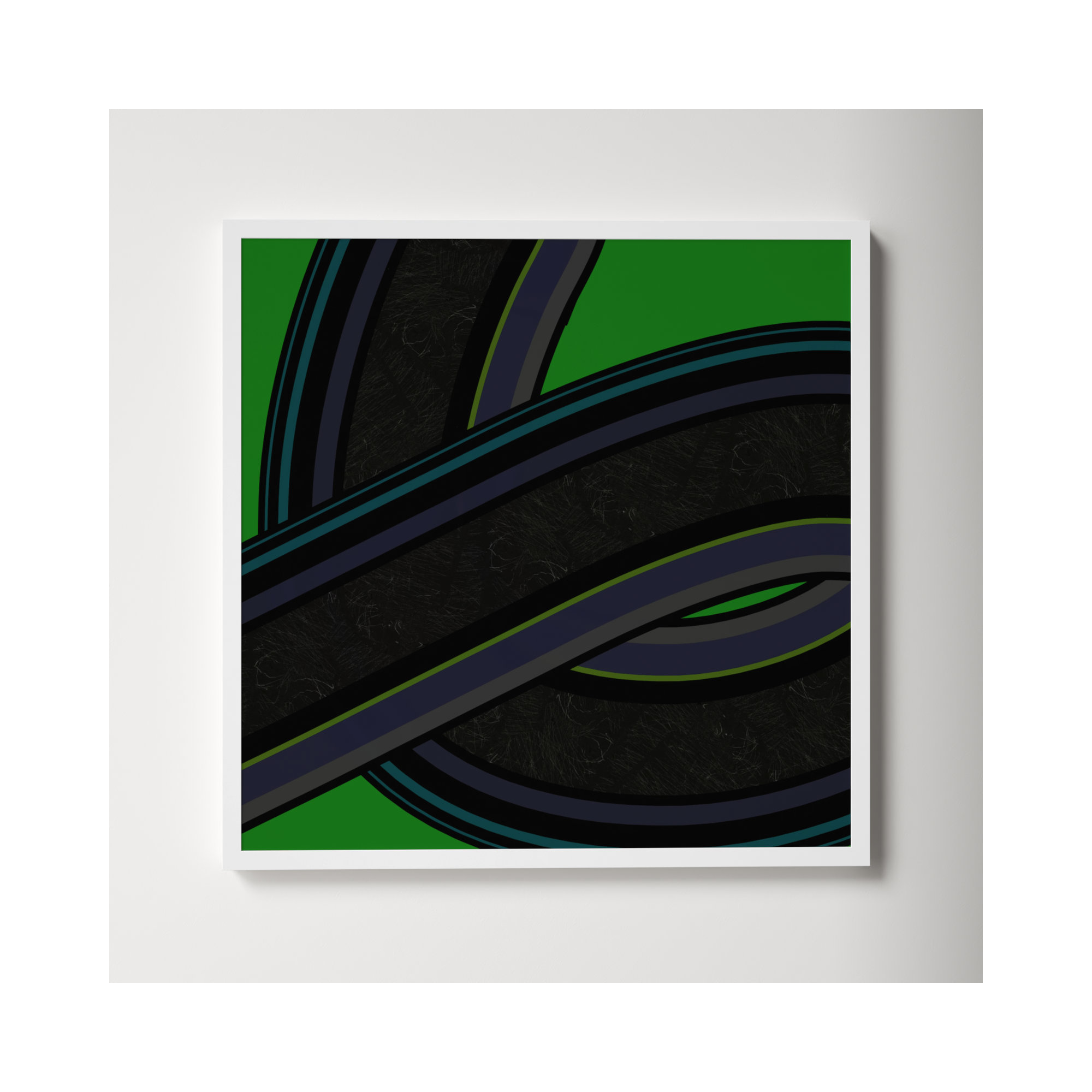 Twisted Road by Jacques Pilon, White Wood, 24" H x 24" W x 1.25" D