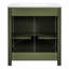 Meuble-lavabo de style rustique de 30 pouces avec lavabo en céramique, poignées de porte dissimulées, tablette réglable et charnières à fermeture en douceur 30 po avec finition olive et tablettes