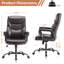 Chaise de bureau ergonomique en polyuréthane avec accoudoirs Sweetcrispy