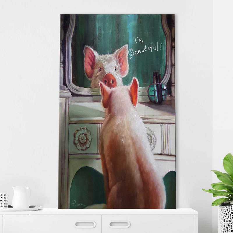 Affirmation par Lucia Heffernan - Peinture, Toile tendue, H 48 po x l 28 po x P 1,5 po