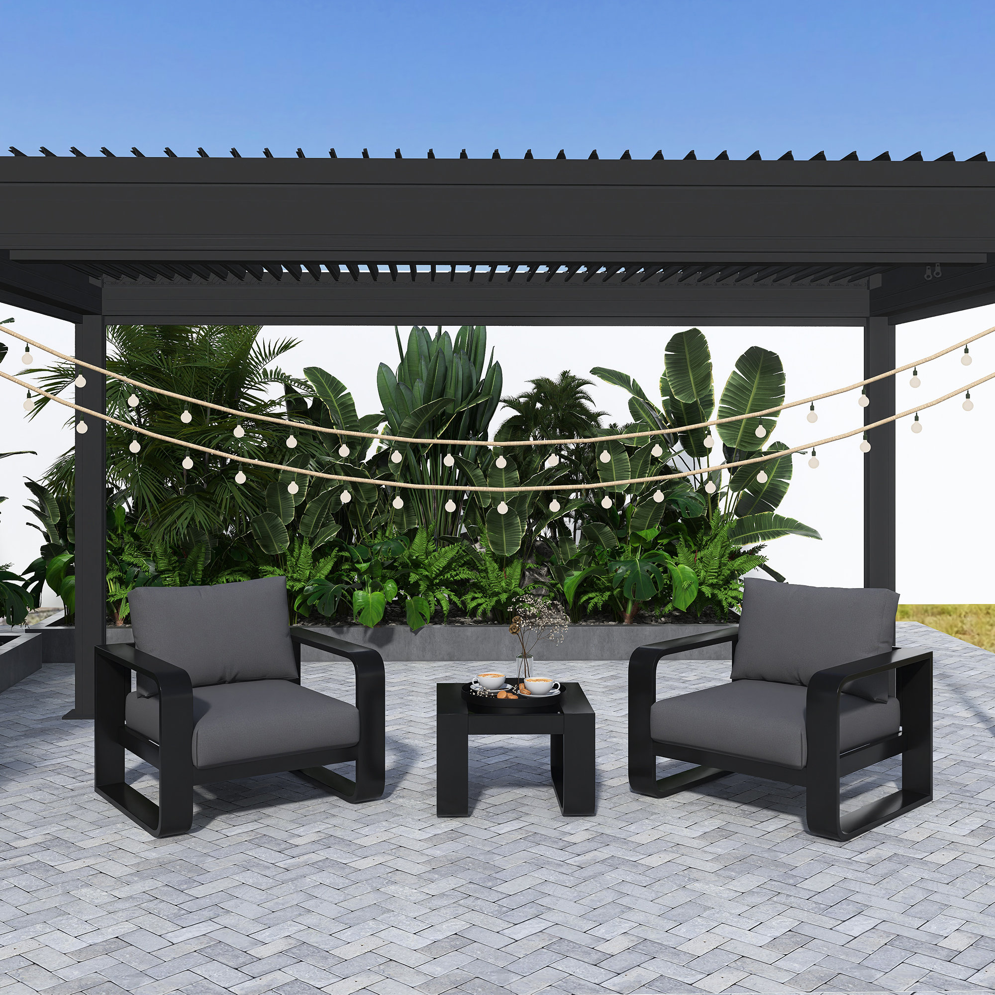Staykiwi 2 Person Outdoor Seating Group with Cushions Wayfair Canada