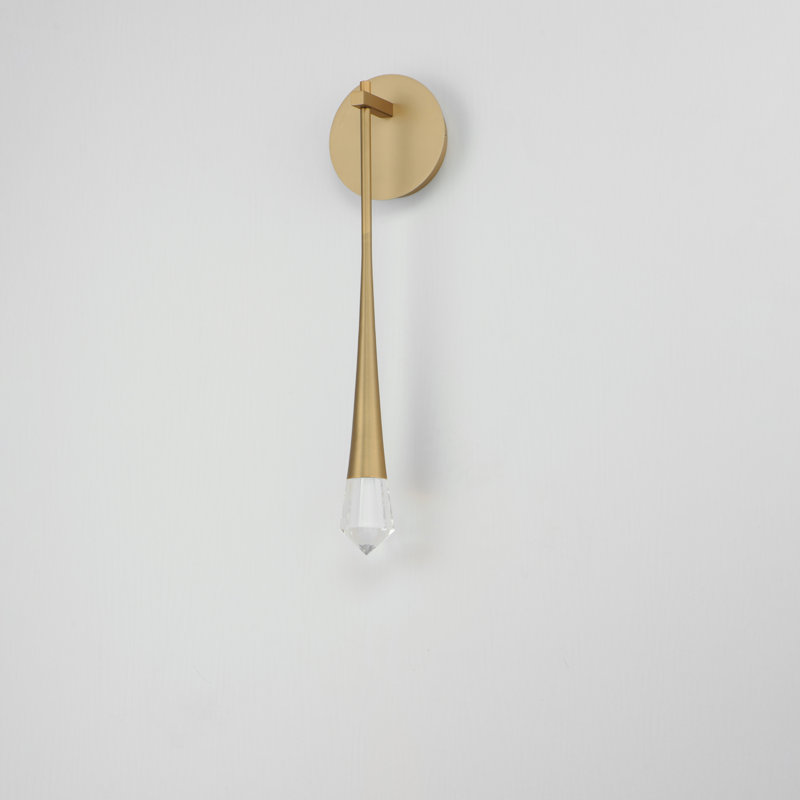 Charlecia Aluminum LED Armed Sconce, Gold