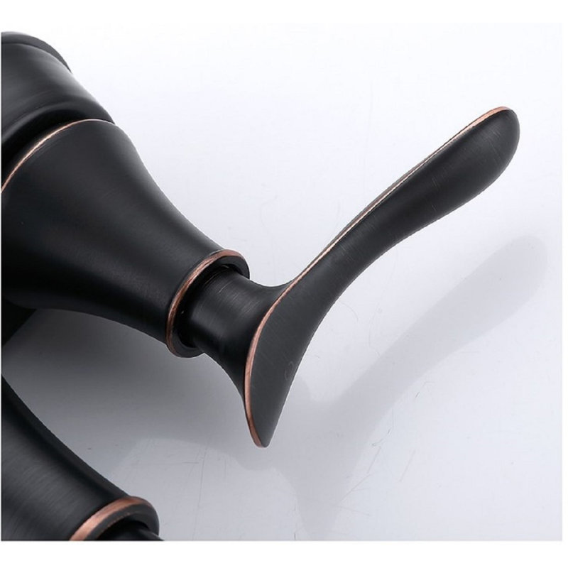 Centerset 2-handle Bathroom Faucet with Drain Assembly, ‎Oil Rubbed