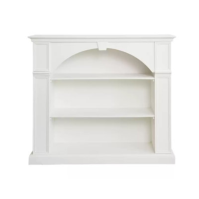 French-style wooden wall-mounted fireplace decorative cabinet