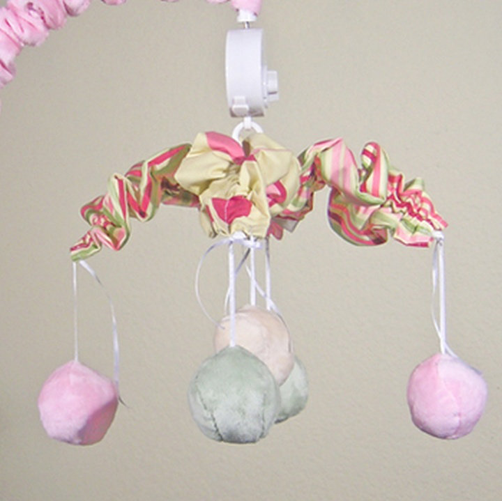 Minky Bubbles Abstract Musical Crib Mobile