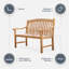 Cynthia Solid Wood Teak Outdoor Bench