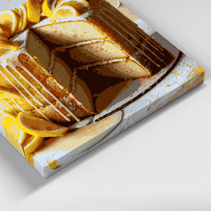 Art mural sur toile beige, Desserts, H 20 po x l 24 po