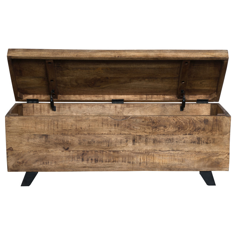 Table basse de style traîneau à plateau relevable avec rangement Balderas, Brun naturel