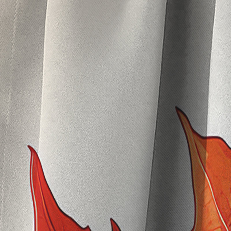 Panneau de rideau floral, feuille d'érable orange occultant - Minimalisme orange feuille d'érable d'automne II