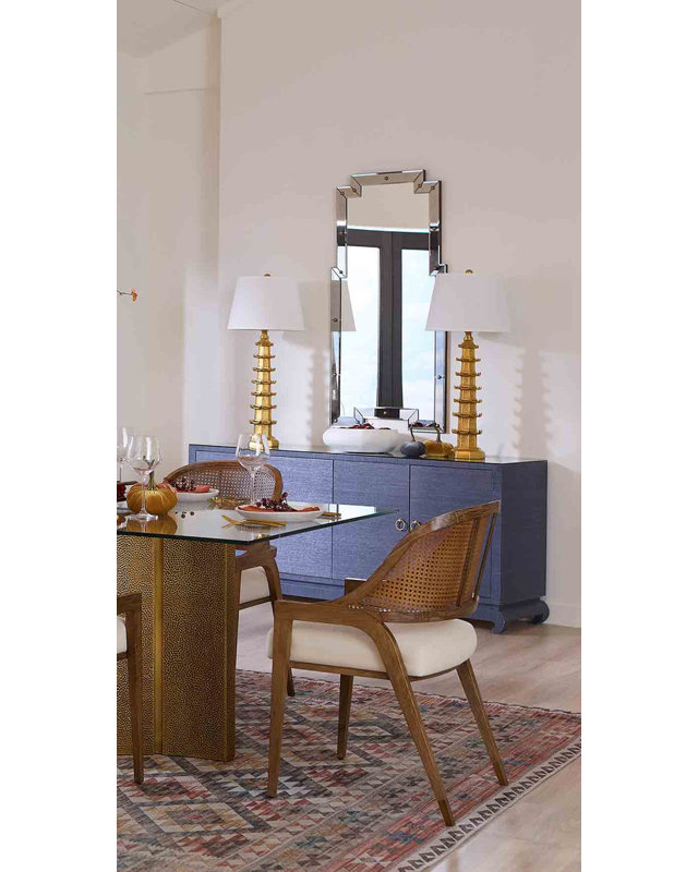 Meredith Sideboard, Navy Blue, 30.5"H x 72"W x 18"D